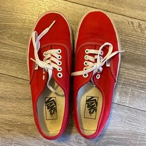 RED WHITE VANS